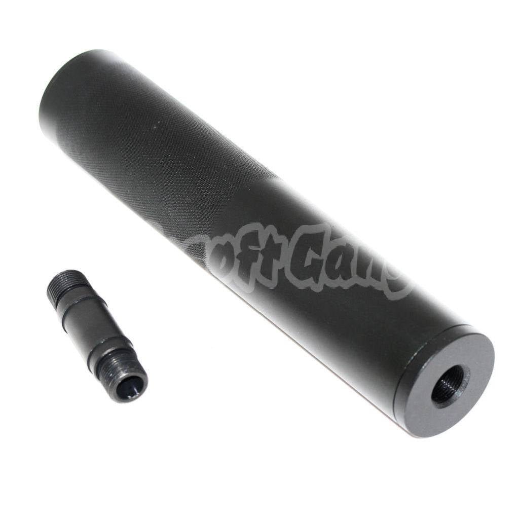 WELL Long Type Silencer -/+14mm CW/CCW with Adaptor For Tokyo Marui WELL R2 Vz61 Scorpion AEP SMG Airsoft