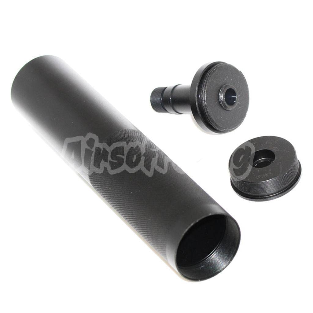 WELL Long Type Silencer -/+14mm CW/CCW with Adaptor For Tokyo Marui WELL R2 Vz61 Scorpion AEP SMG Airsoft