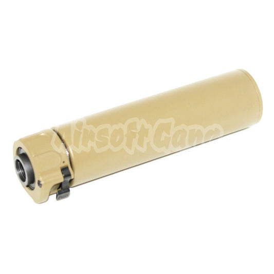 5KU 158mm SOCOM556 RC Suppressor Silencer with -14mm CCW Flash Hider Dark Earth Tan