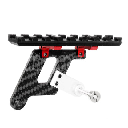 Airsoft 5KU Shooters Carbon Scope Mount Rail for Tokyo Marui HI-CAPA 5.1/4.3 GBB Pistol Black/Red