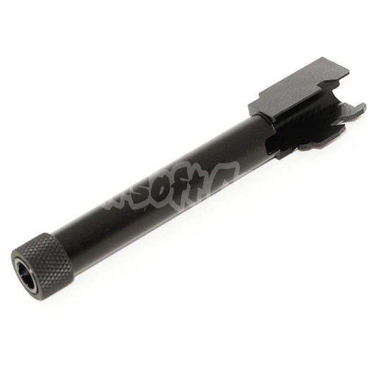 5KU Aluminium Ultra Light Threaded Barrel +14mm CW For Tokyo Marui G17 GBB Pistol Airsoft Black