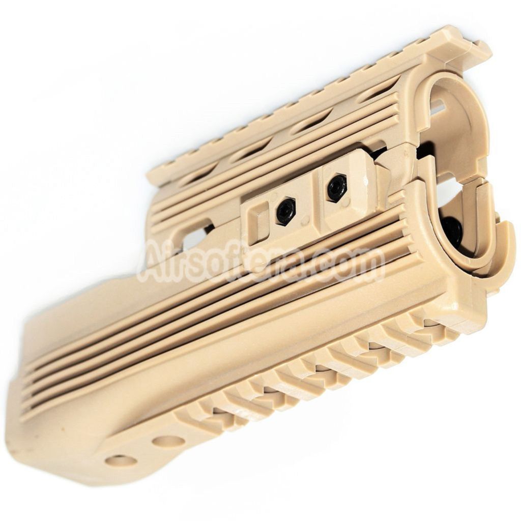 Airsoft CYMA Upper Lower Rail Handguard Pistol Grip Set For AK47 Series AEG Rifles Tan