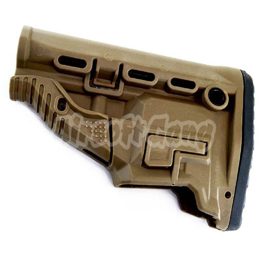 GK-MAG Style Survival Buttstock Stock with Spare Magazine Carrier For M4 Airsoft Dark Earth