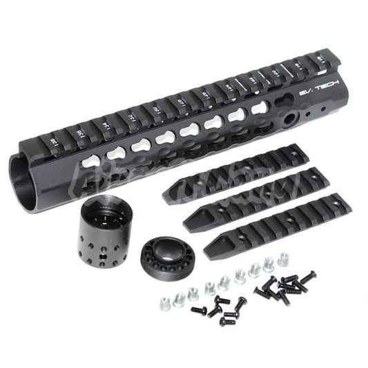 APS 260mm 10" Inches Evolution Tech Keymod Rail System Handguard For M4 M16 Series AEG Airsoft Black