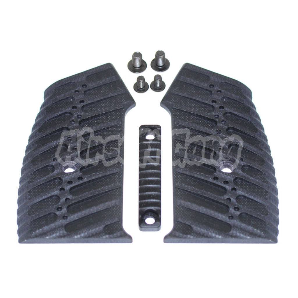 5KU Aluminum Pistol Grip Cover Set (Type 3) For M4 M16 Series GBB Airsoft Black