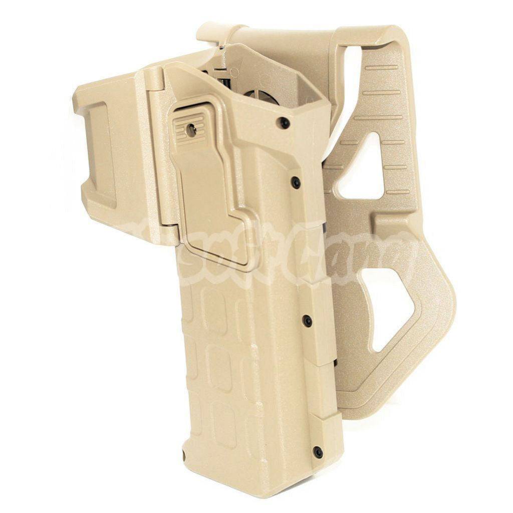 Polymer Hard Case Movable Holster For Tokyo Marui WE 1911 Pistol Airsoft Dark Earth Tan