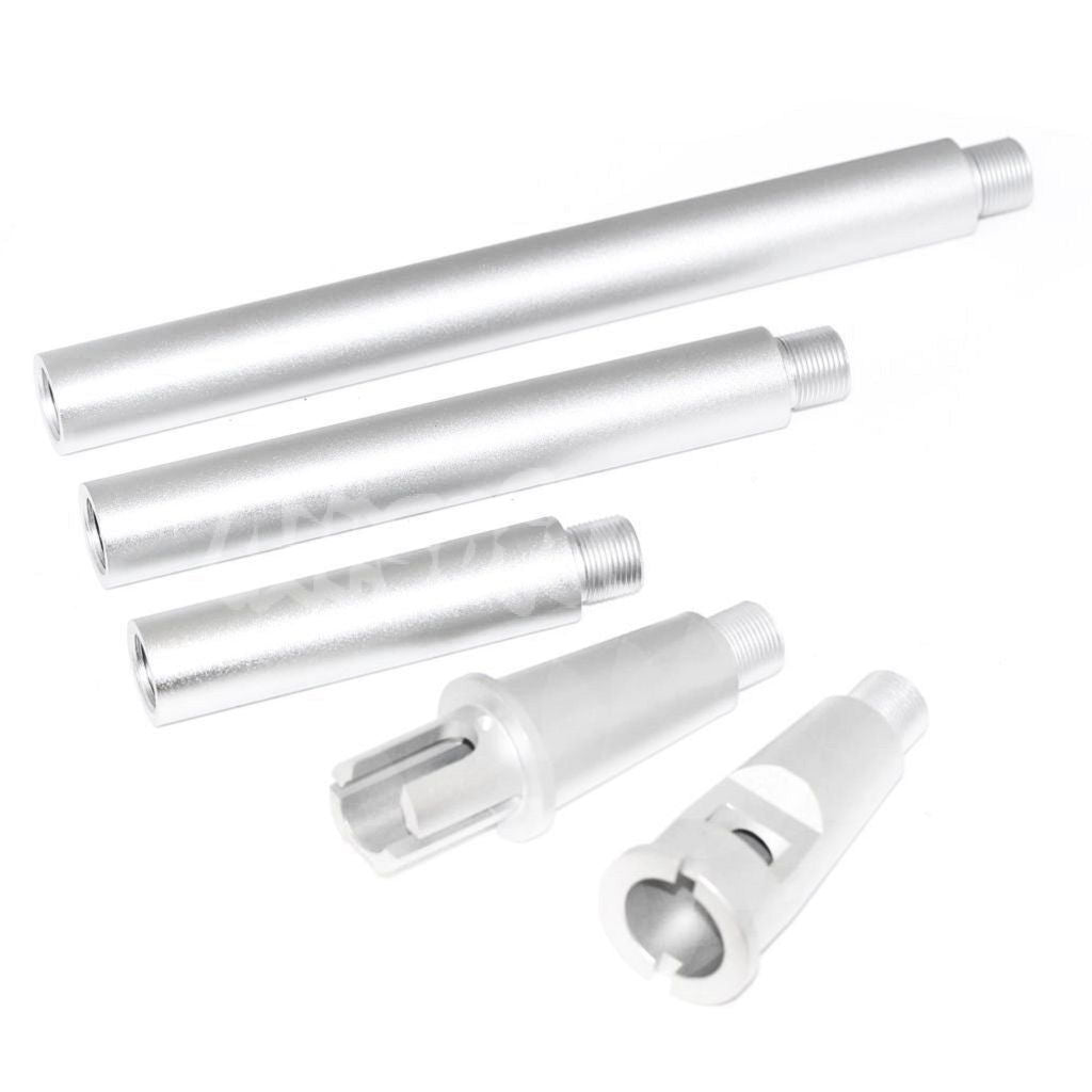 M4A1 4-Segments Metal Outer Barrel For M4 M16 Series AEG -14mm CCW (18.125" Inches) GBBR(17.25" Inches) Airsoft Silver