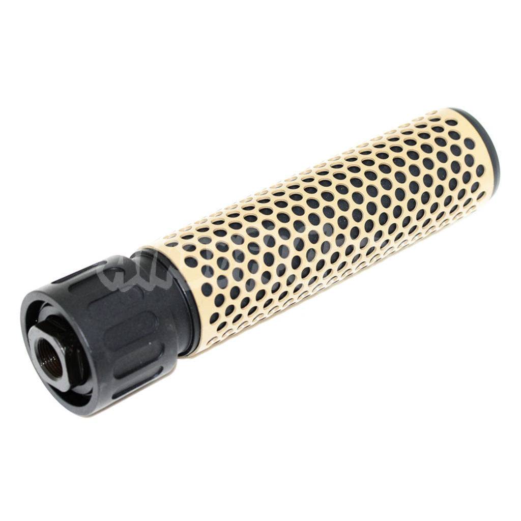 179mm 7" Inches 5.56 Style QDC Suppressor Silencer Extend Barrel Tube Dark Earth/Black