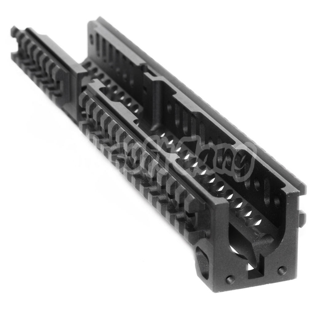 5KU CNC Aluminum 254mm B30 Style Long Lower Rail System Handguard For LCT GHK E&L Tokyo Marui AK Series AEG GBB Black
