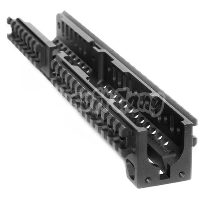 5KU CNC Aluminum 254mm B30 Style Long Lower Rail System Handguard For LCT GHK E&L Tokyo Marui AK Series AEG GBB Black