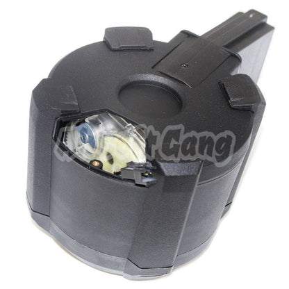 BATTLEAXE 1400rd Electric Drum Mag Magazine For M4 M16 Series APS / D-Boys / E&C / CYMA / G&P / Tokyo Marui / ICS / Classic Army / Jing Gong JG AEG Airsoft Black