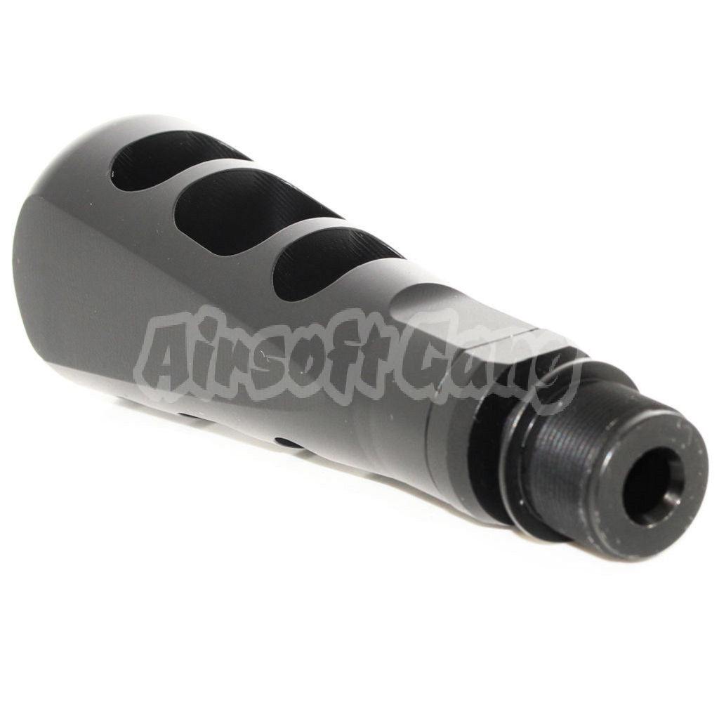 107mm Metal Tanker Flash Hider -14mm CCW / +21mm CW Threading