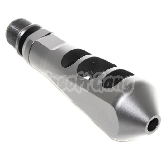 107mm Metal Tanker Flash Hider -14mm CCW / +21mm CW Threading