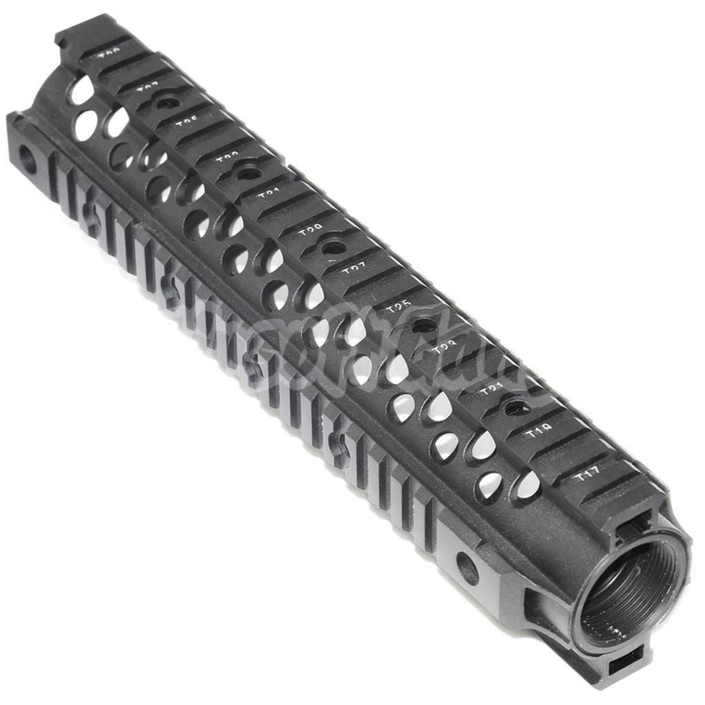 CYMA CNC Aluminum 255mm 10" Inches Free Float RIS Rail System Handguard For M4 M16 Series AEG Airsoft Black