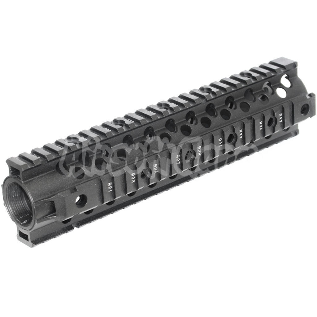 CYMA CNC Aluminum 255mm 10" Inches Free Float RIS Rail System Handguard For M4 M16 Series AEG Airsoft Black