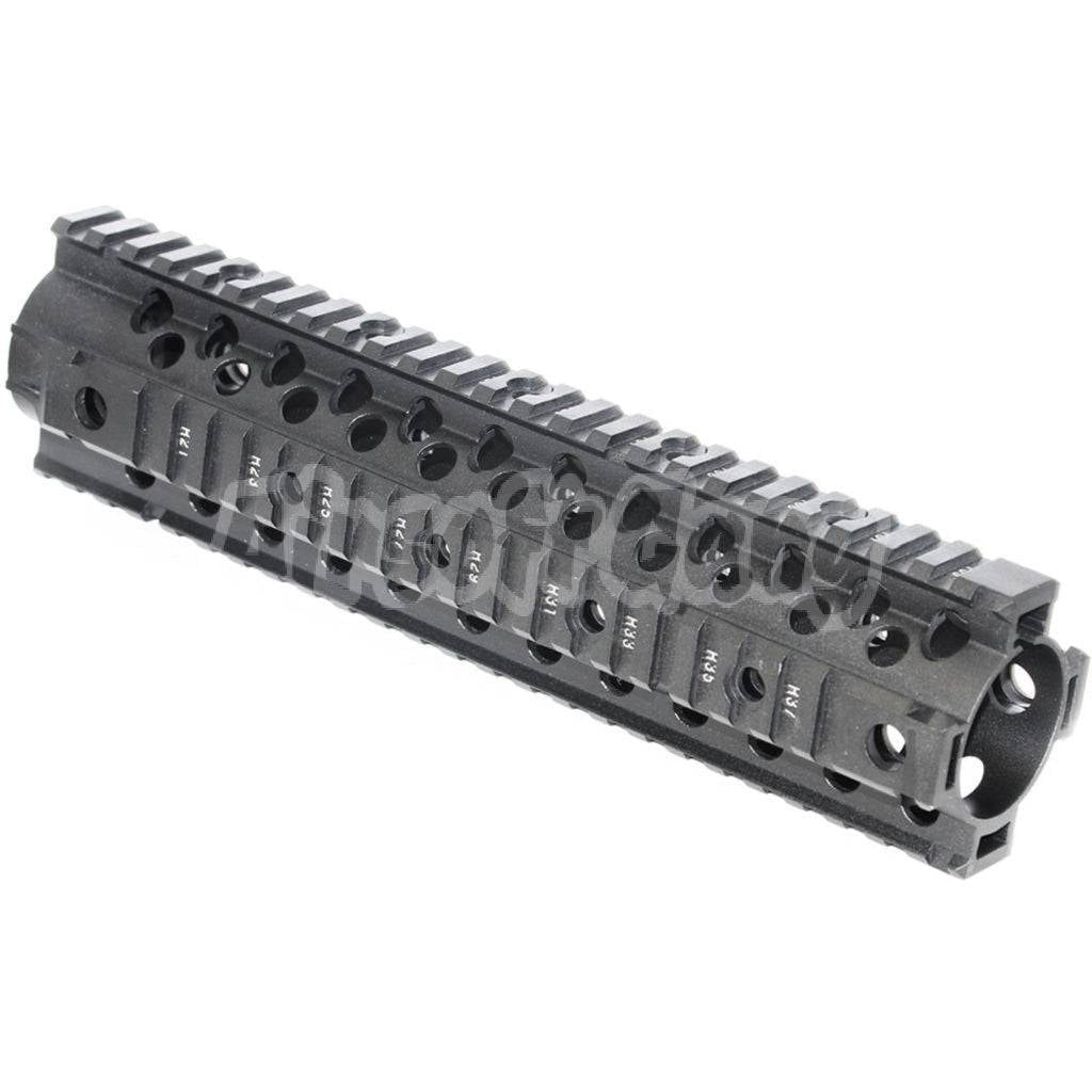 CYMA CNC Aluminum 255mm 10" Inches Free Float RIS Rail System Handguard For M4 M16 Series AEG Airsoft Black