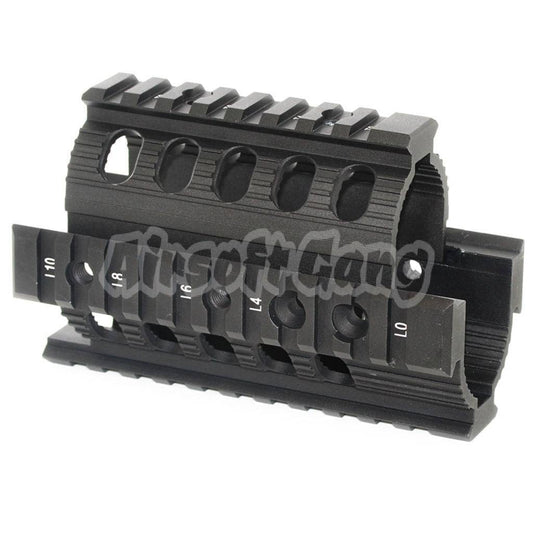 CYMA CNC Aluminum 135mm Rail System Handguard For AK74U Series Tokyo Marui / D-Boys / CYMA / APS / VFC / Matrix AEG Airsoft Black