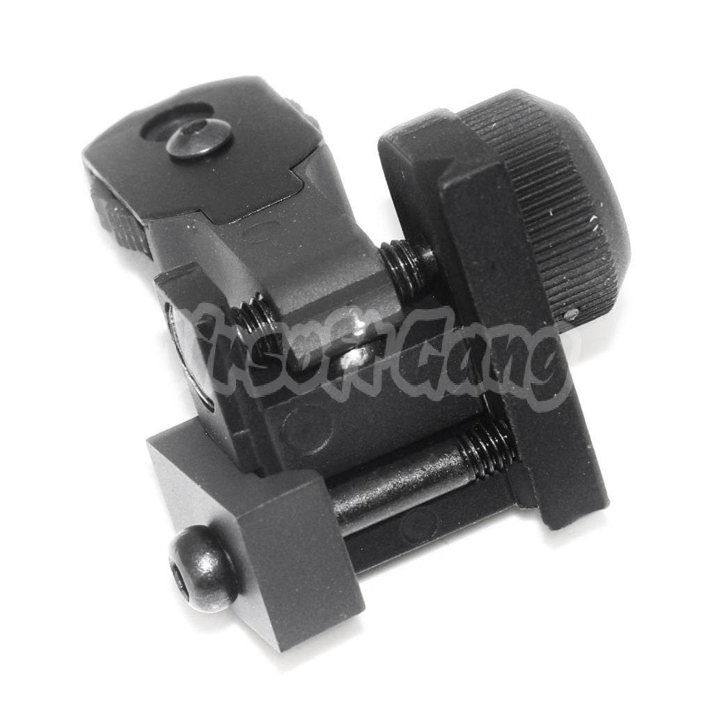 MAD BUIS Style Flip-Up Rear Sight For Standard 20mm RIS RAS Rail