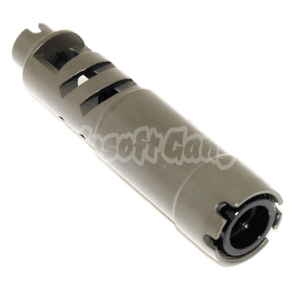 105mm Shturm Style Muzzle Brake Flash Hider with Adaptor For All -14mm CCW Threading Airsoft Rifle