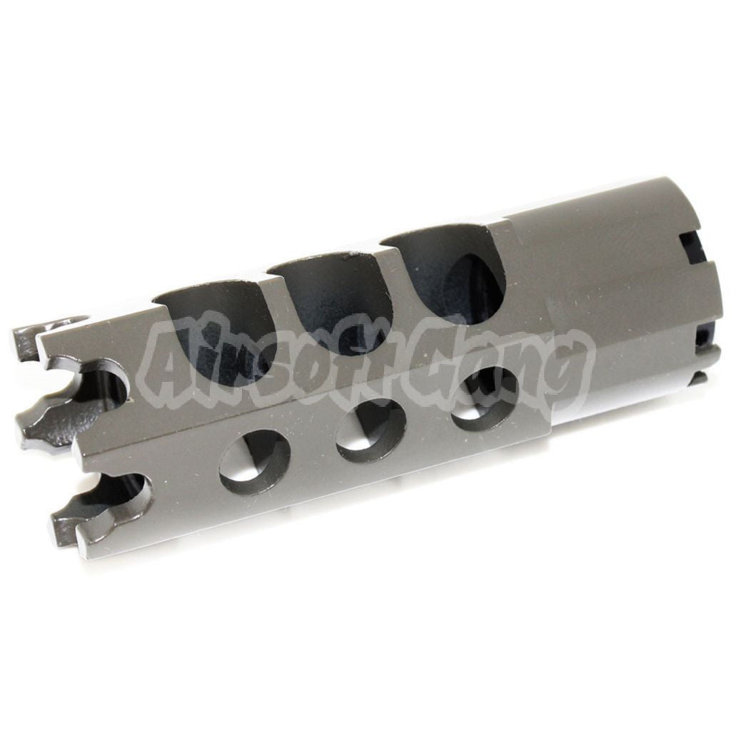 84mm DTK-1 Style Muzzle Brake Flash Hider with Adaptor For All -14mm CCW Threading Airsoft Rifle