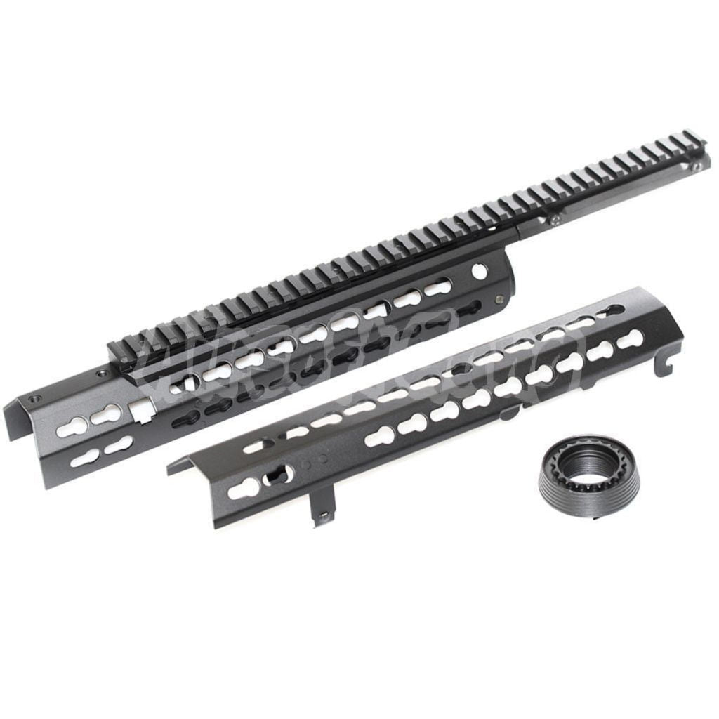 CYMA Keymod Modular Rail System Handguard For CYMA CM079 Tokyo Marui M4 Series AEG Airsoft Black