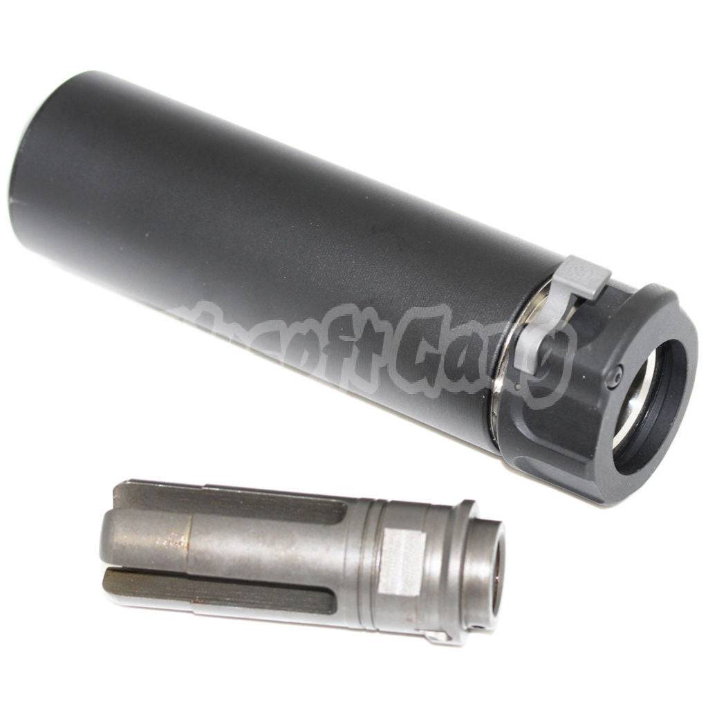 5KU 133mm SOCOM556 Mini-2 RC Suppressor Silencer with -14mm CCW Threading Flash Hider Black