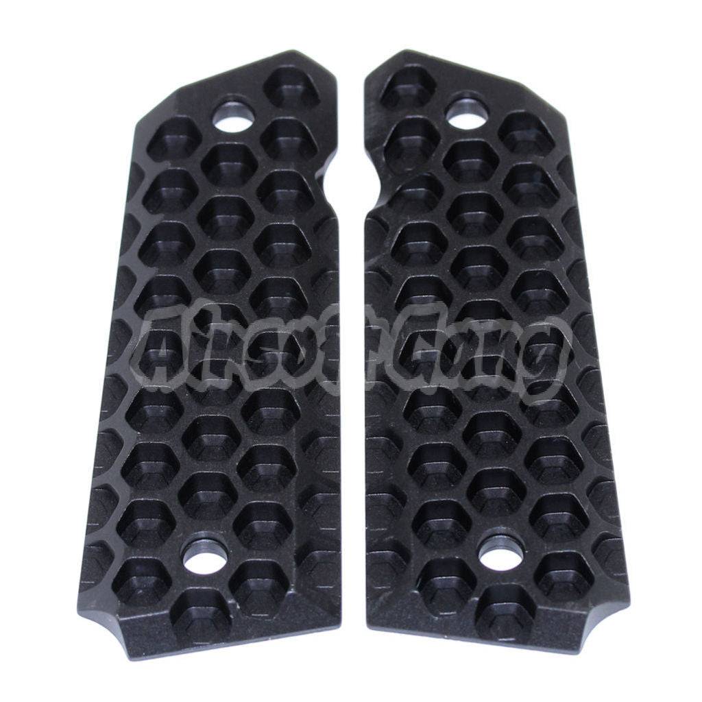 5KU CNC Apocalypse Hive Style Pistol Grip Cover For Tokyo Marui M1911 / M.E.U. / Army R27 R28 R29 Pistol Airsoft Black