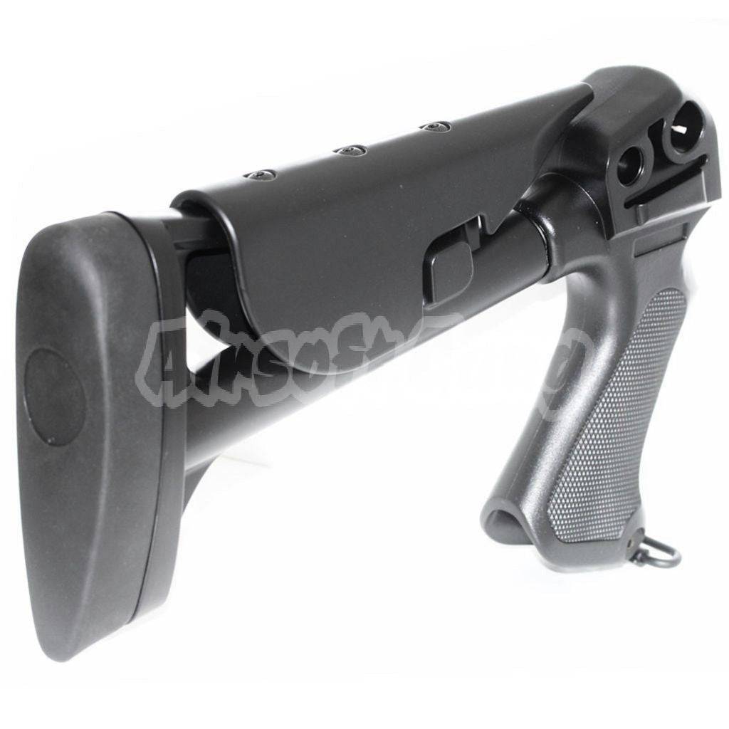 CYMA Retractable Stock with Plastic Grip For CYMA M870 Series Shotgun Airsoft Black