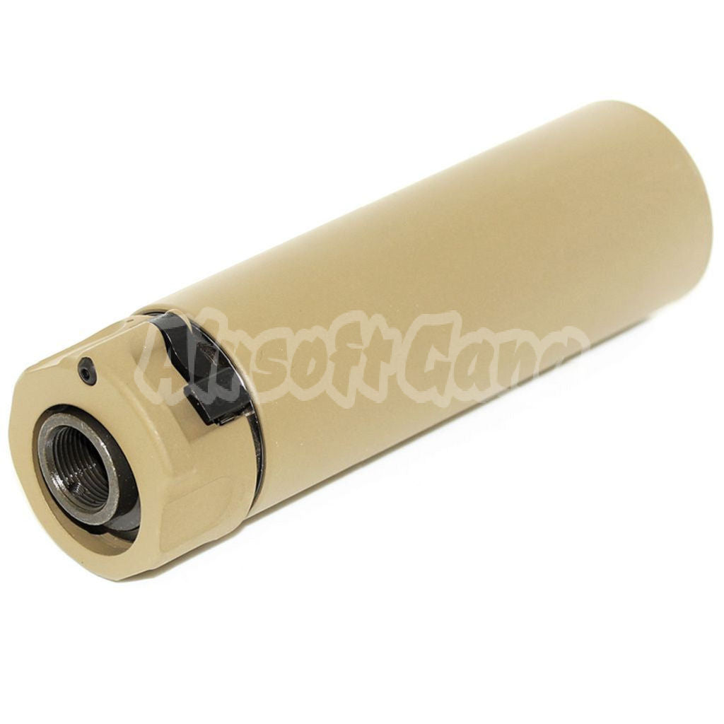 5KU 133mm SOCOM556 Mini-2 RC Suppressor Silencer with -14mm CCW Threading Flash Hider Dark Earth