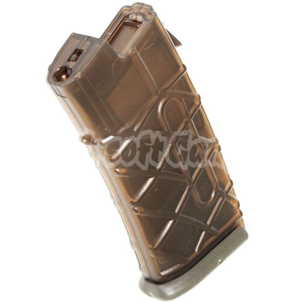 APS 300rd Hi-Cap Magazine For AUG Series APS / Jing Gong JG / Classic Army / Tokyo Marui AEG Airsoft Clear Brown/FG