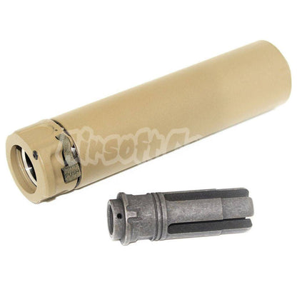 5KU 158mm SOCOM556 RC2 Suppressor Silencer with -14mm CCW Threading Flash Hider Dark Earth