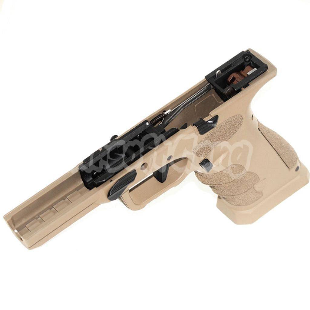 APS SHARK GBB Pistol Stippling Polymer Lower Frame with Internals Dark Earth Tan