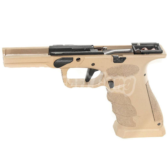 APS SHARK GBB Pistol Stippling Polymer Lower Frame with Internals Dark Earth Tan