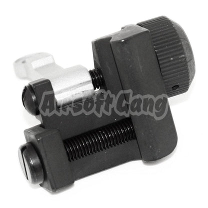 KAC Style 300M Metal Flip-Up Rear Sight For MK18 MOD-1 M4 M16 AEG Airsoft Black/Silver