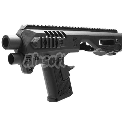 CAA Roni Pistol Carbine Conversion Kit For KSC VFC Umarex Tokyo Marui G17 G18C G19 G23F GBB Black