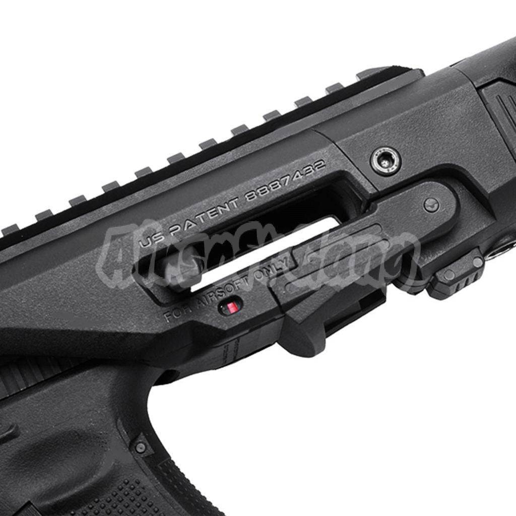 CAA Roni Pistol Carbine Conversion Kit For KSC VFC Umarex Tokyo Marui G17 G18C G19 G23F GBB Black