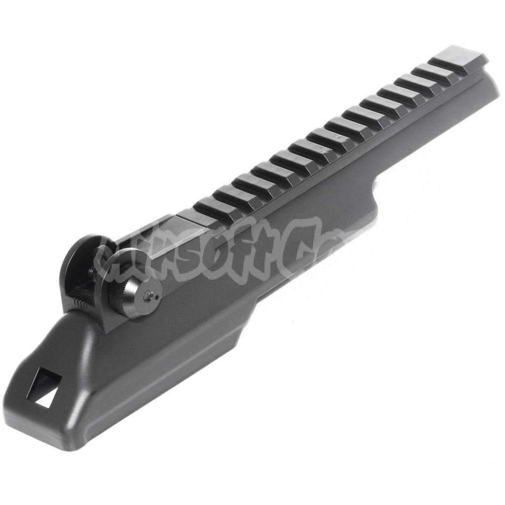 AKS74U Upper Receiver Cover with 20mm Tactical Rail Rear Sight For CYMA Tokyo Marui AKS74U Series AEG Airsoft Black