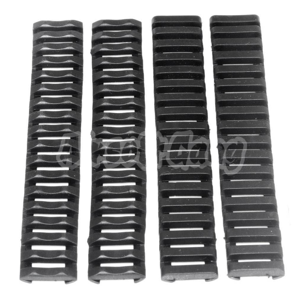 D-Boys 4pcs Soft Rubber 20mm RIS RAS Cache Rail Cover Panel Black