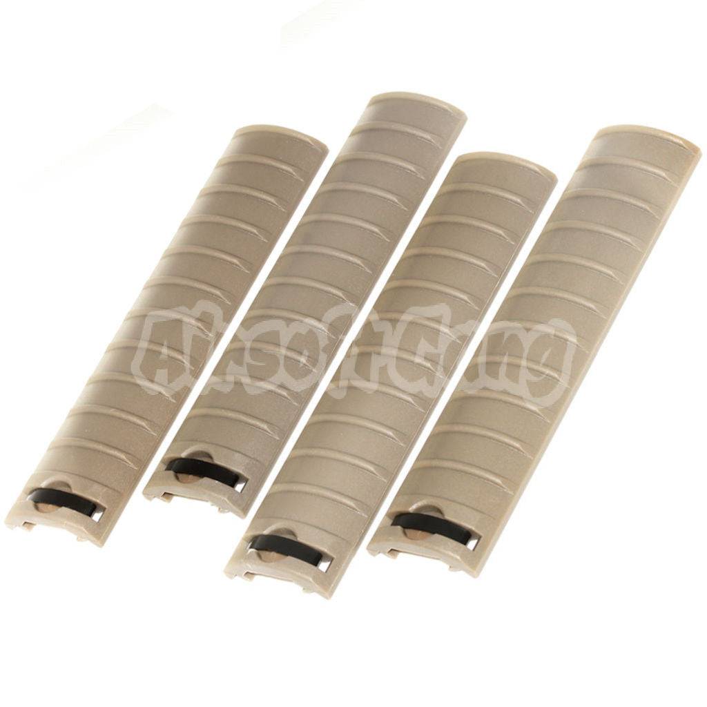 CYMA 4pcs Knight's Type 20mm RIS RAS Rail Cover Panel Dark Earth Tan