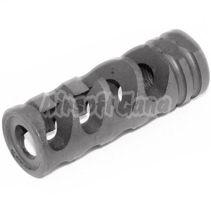 63mm DNTC 308 Type Muzzle Brake Flash Hider For All -14mm CCW Threading AEG GBB Airsoft Rifle Matt Gray