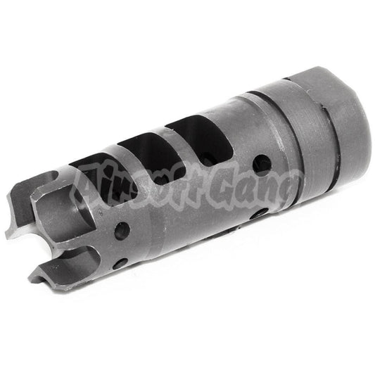 65mm LANTAC Dragon Style DGN556 Flash Hider For All +14mm CW Threading AEG GBB Airsoft Rifle Matt Gray