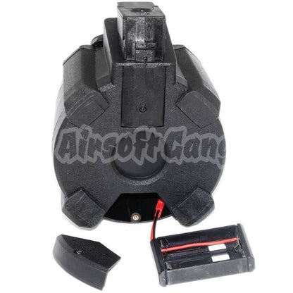 BATTLEAXE 1400rd Electric Drum Mag Magazine For AK-Series APS / CYMA / Tokyo Marui / D-Boys / Jing Gong JG / Classic Army / ICS AEG Airsoft Black