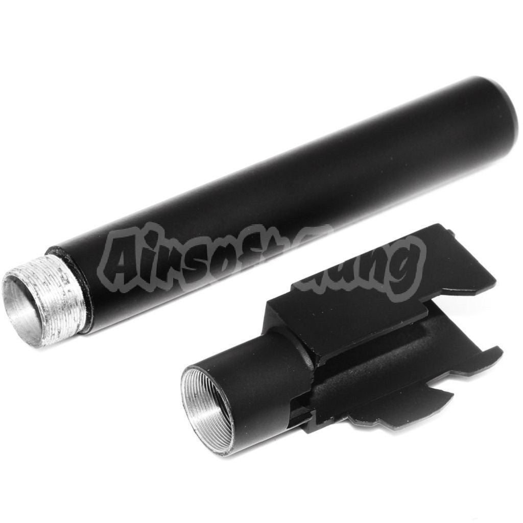 Airsoft BELL 135mm Outer Barrel -12mm CCW For BELL Tokyo Marui G34 GBB Black