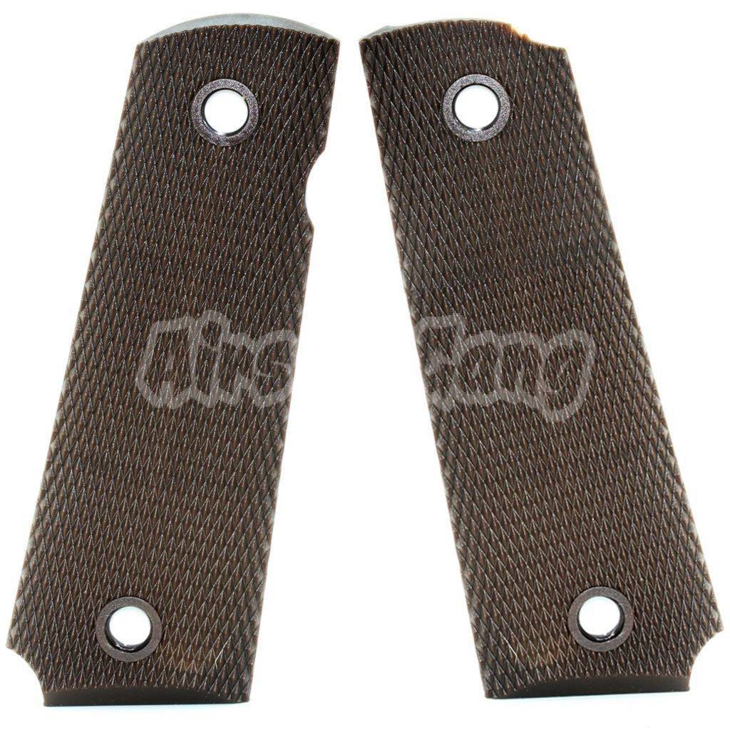 Airsoft Plastic Pistol Grip Cover For BELL ARMY AW WE KJ Tokyo Marui M1911 M.E.U SERIES 70 M45A1 WARRIOR Dark GBB Pistol Brown