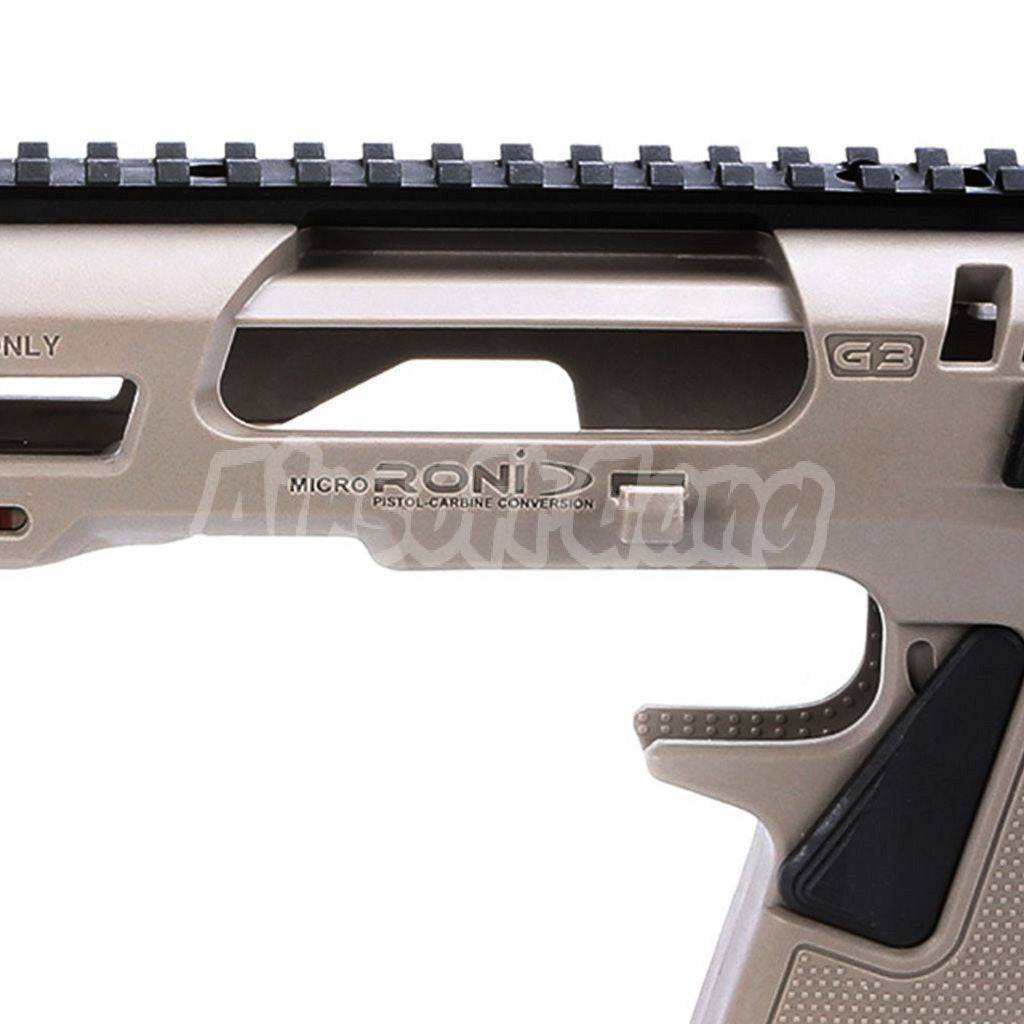 CAA Roni Pistol Carbine Conversion Kit For KSC VFC Umarex Tokyo Marui G17 G18C G19 G23F GBB Dark Earth