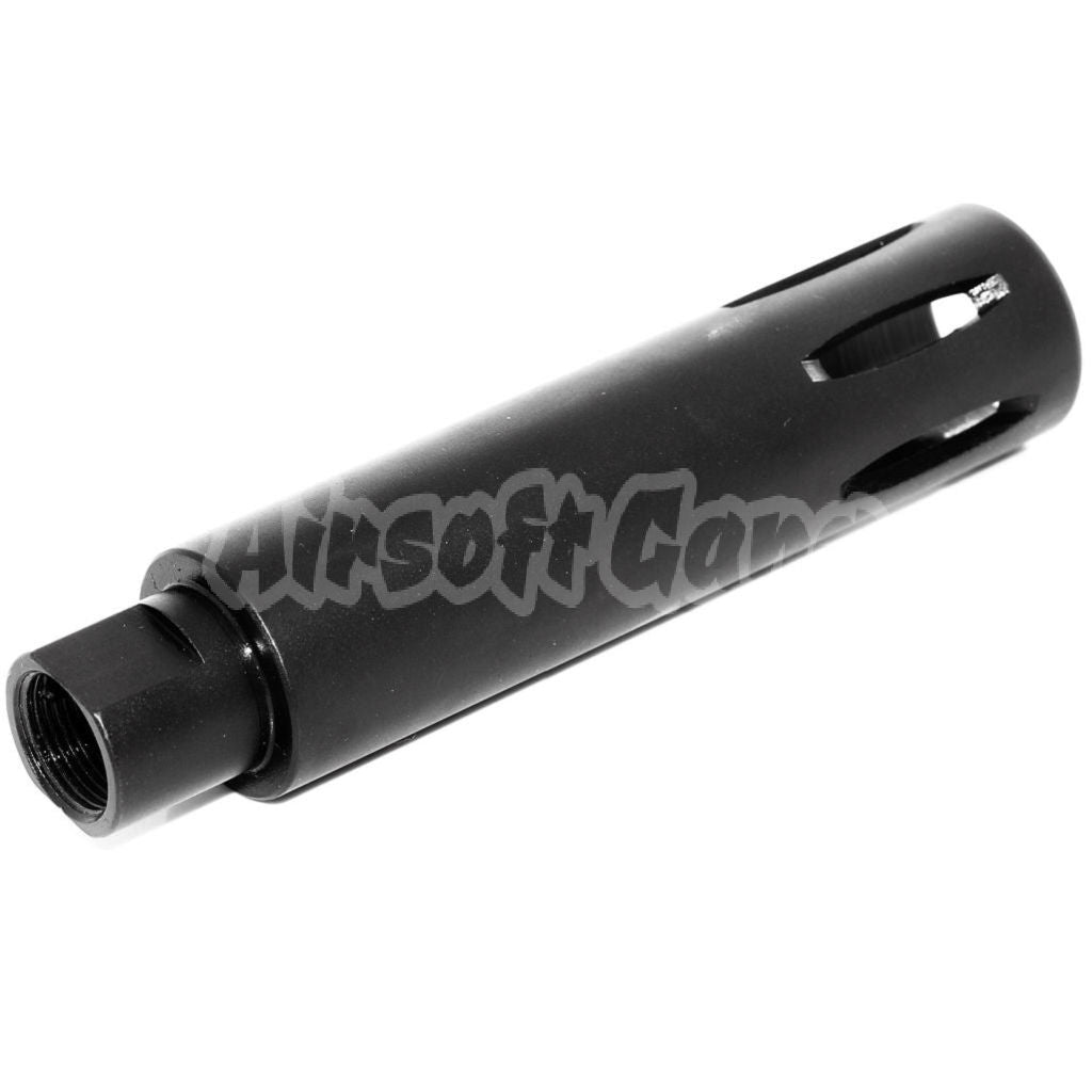 113mm XM177 Style Muzzle Brake Flash Hider -14mm CCW Black