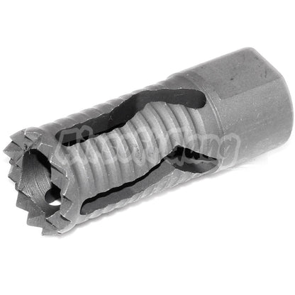 57mm Medieval Muzzle Brake Flash Hider -14mm CCW Matt Gray