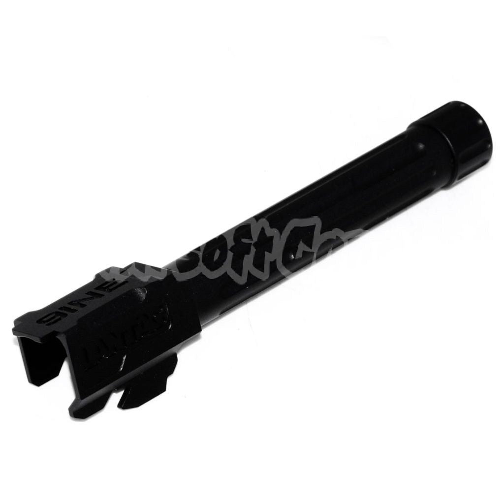 Airsoft 5KU 9INE Style Threaded Outer Barrel -14mm CCW for Tokyo Marui G17 GBB Black