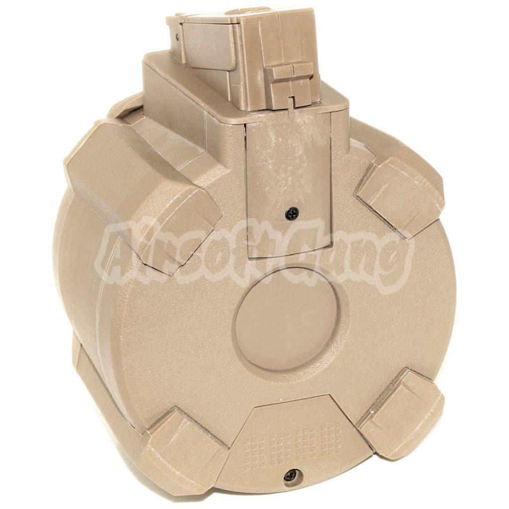 Airsoft BATTLEAXE 1400rd Electric Drum Mag Magazine For AK AEG Dark Earth Tan