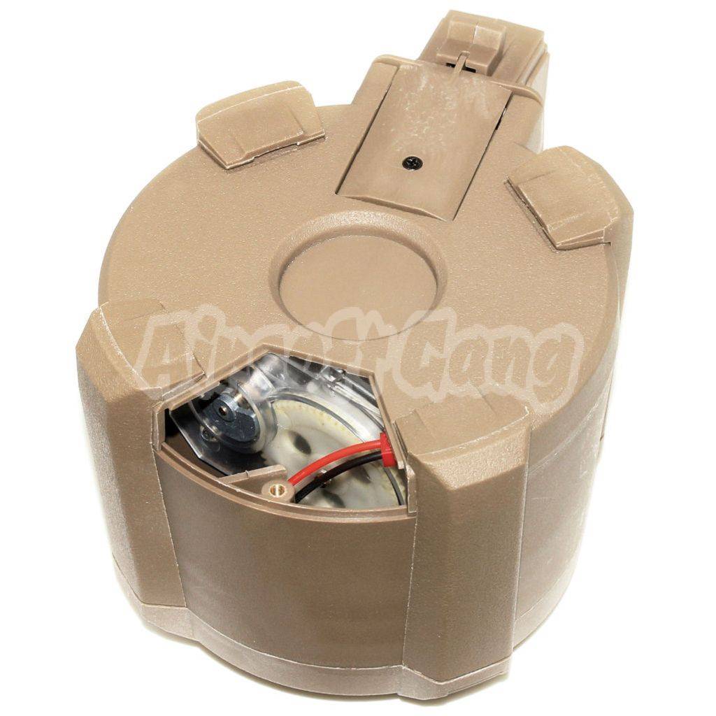 Airsoft BATTLEAXE 1400rd Electric Drum Mag Magazine For AK AEG Dark Earth Tan